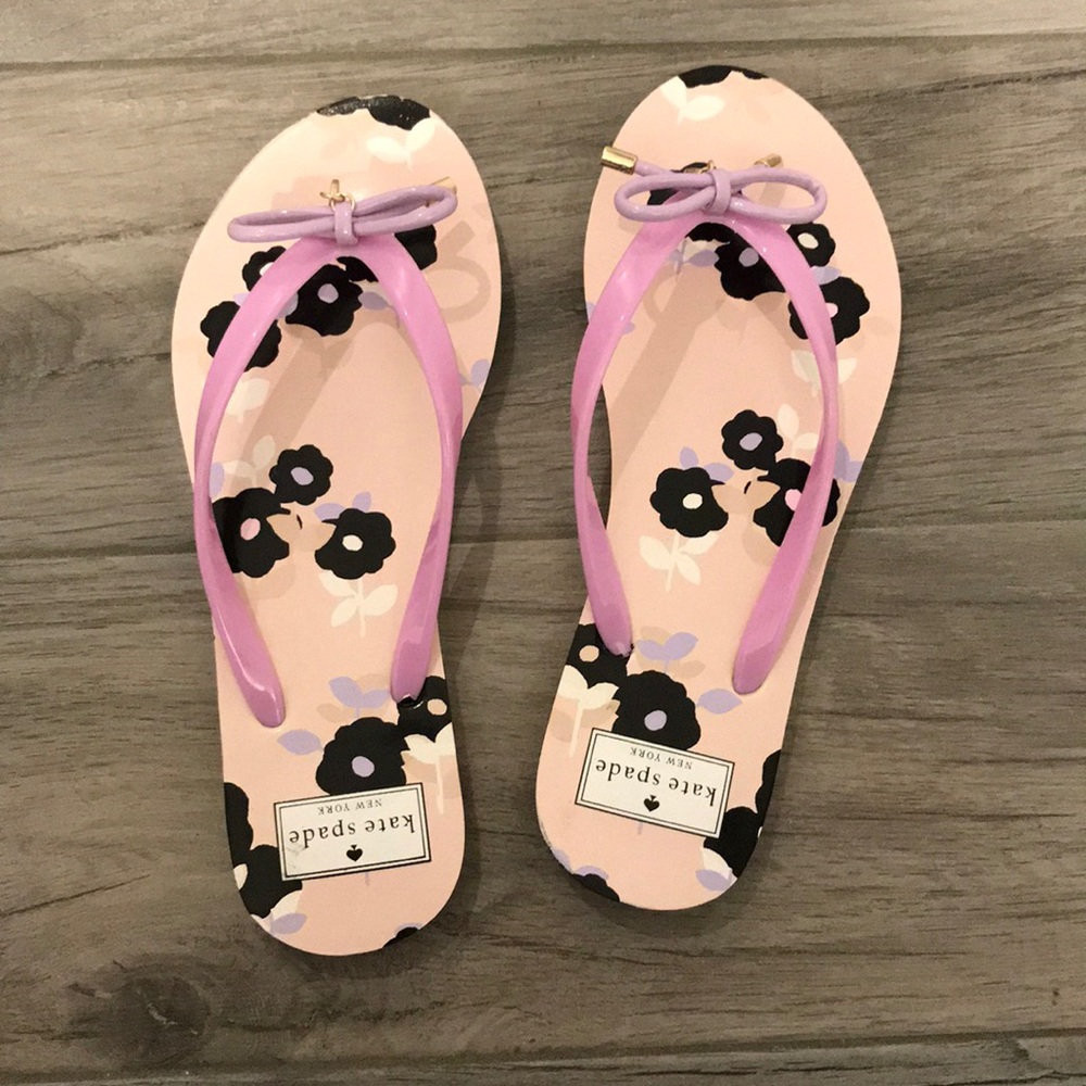 Kate Spade flip flops floral